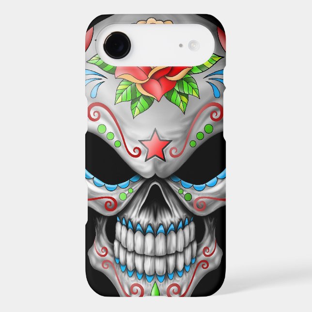 Evil Rose Sugar Skull Case-Mate iPhone Case (Back)
