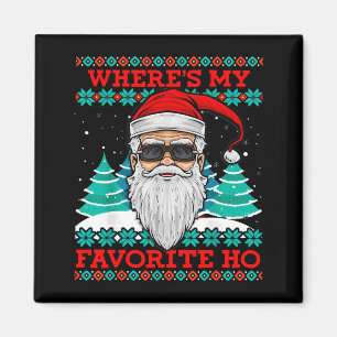 Evil Santa Where's My Favorite Ho Funny Ugly Chris Magnet
