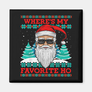 Evil Santa Where's My Favorite Ho Funny Ugly Chris Magnet
