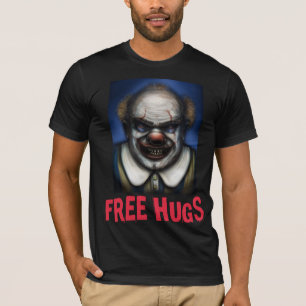 EVIL SCARY CLOWN FREE HUGS TEES T-SHIRTS