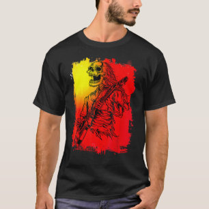 Evil Skeleton Guitar Player Goth Skull Halloween S T-Shirt