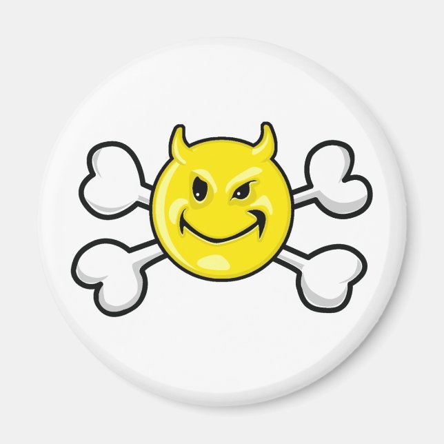 EVIL Skull and Crossbones Magnet (Front)