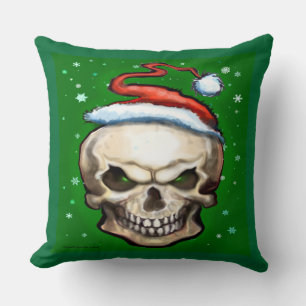Evil Skull Christmas Pillow