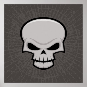Evil Skull Design Poster