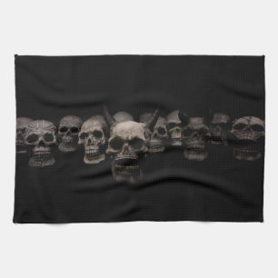 Evil Skulls Tea Towel