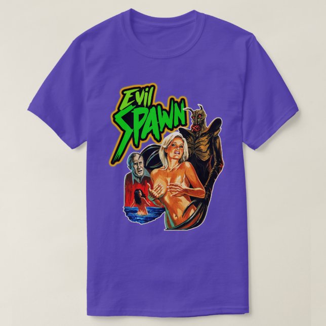 Evil Spawn Cult Classic Horror Fan Art T-Shirt (Design Front)