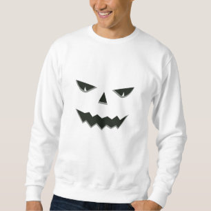 Evil Spooky Pumpkin Face Jack O' Lantern Halloween Sweatshirt