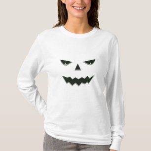 Evil Spooky Pumpkin Face Jack O' Lantern Halloween T-Shirt