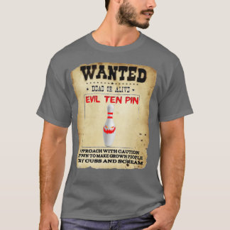 Evil Ten Pin 10 Funny Bowling Short Sleeve  T-Shirt