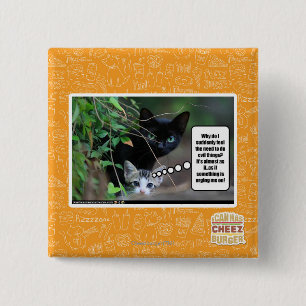 evil things 15 cm square badge