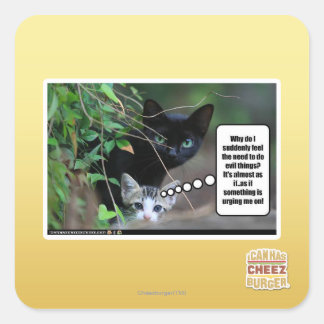 evil things square sticker