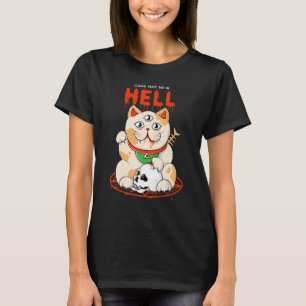 Evil Three Eyed Cat Devil Occult Satanic Pentagram T-Shirt
