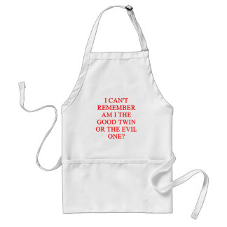 evil twin joke standard apron