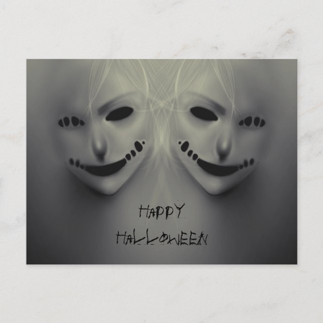 Evil whispers postcard (Front)