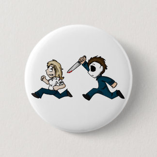 Evilontwolegs.com caricatures 6 cm round badge