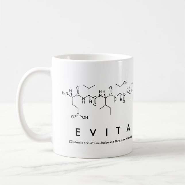 Evita peptide name mug (Left)