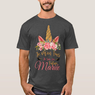 EVJF Personalised Bride to Be Bride Crown Linocorn T-Shirt