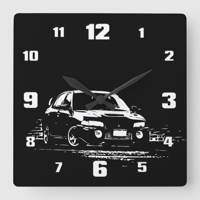 EVO 9 SQUARE WALL CLOCK (Front)