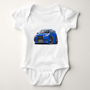 Evo Blue Car Baby Bodysuit