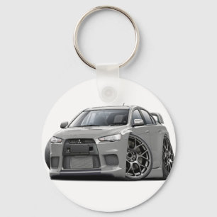 Evo Silver Car Key Ring