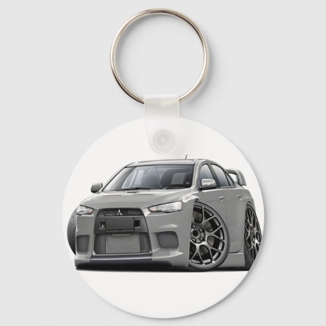 Evo Silver Car Key Ring (Front)