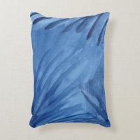 Evocative Abstract Blue Rays Watercolor Painting