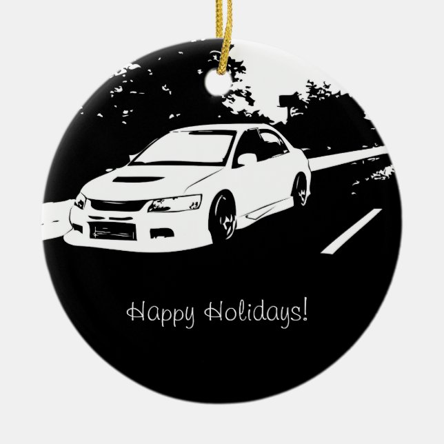 Evolution 9 Rolling shot Ceramic Tree Decoration (Front)