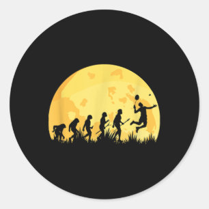 Evolution Badminton Bright Badminton Player Gift Classic Round Sticker