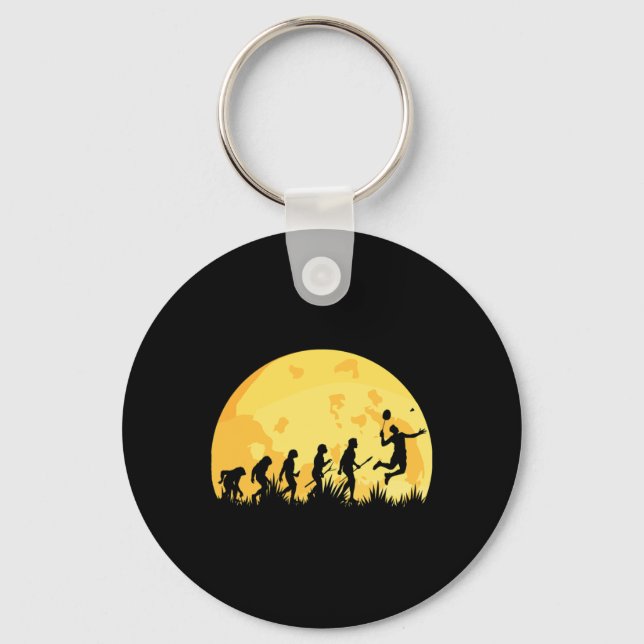 Evolution Badminton Bright Badminton Player Gift  Key Ring (Front)