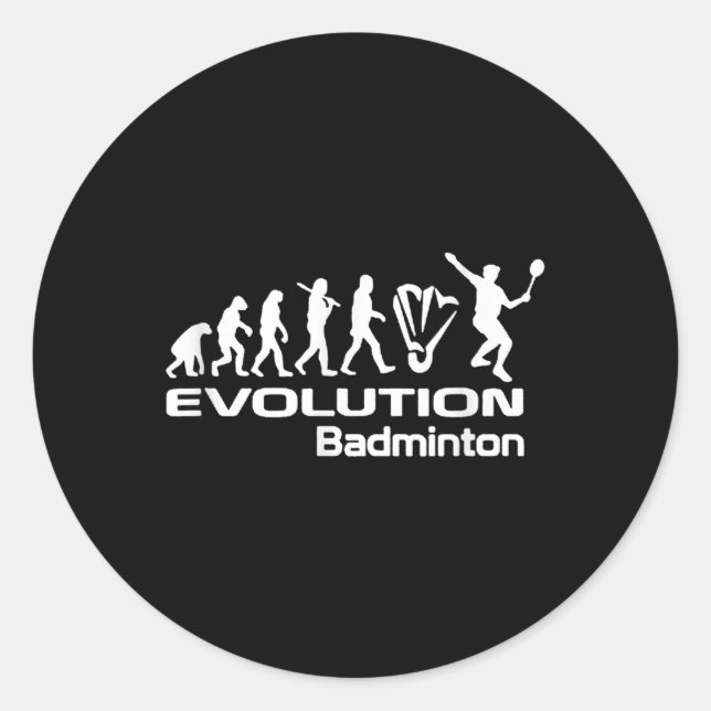 Evolution Badminton  Classic Round Sticker (Front)