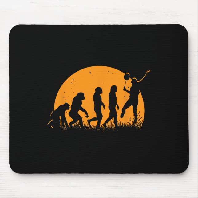 Evolution Badminton Player Racket Shuttle  Mouse Pad (Front)