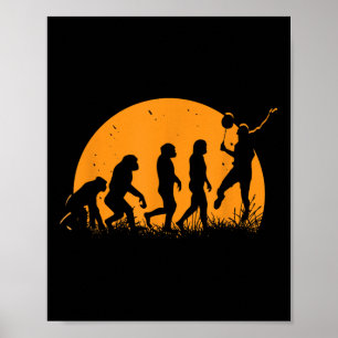 Evolution Badminton Player _ Racket Shuttle  Poster