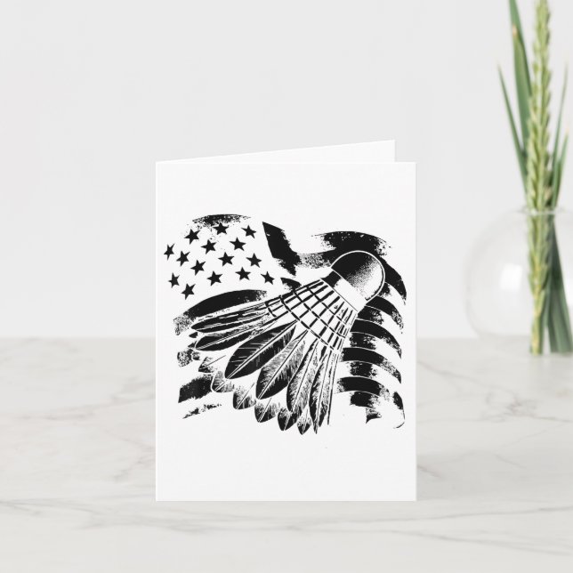 Evolution Badminton Player Shuttle Racket  Card (Front)