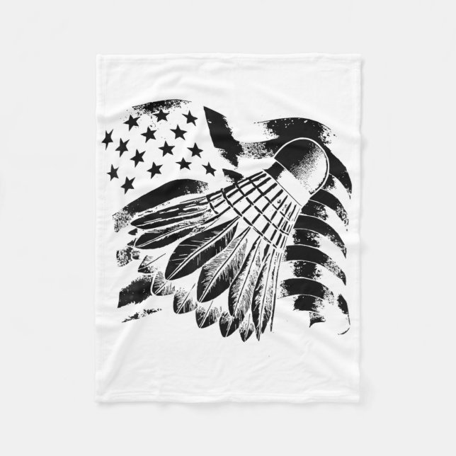 Evolution Badminton Player Shuttle Racket  Fleece Blanket (Front)