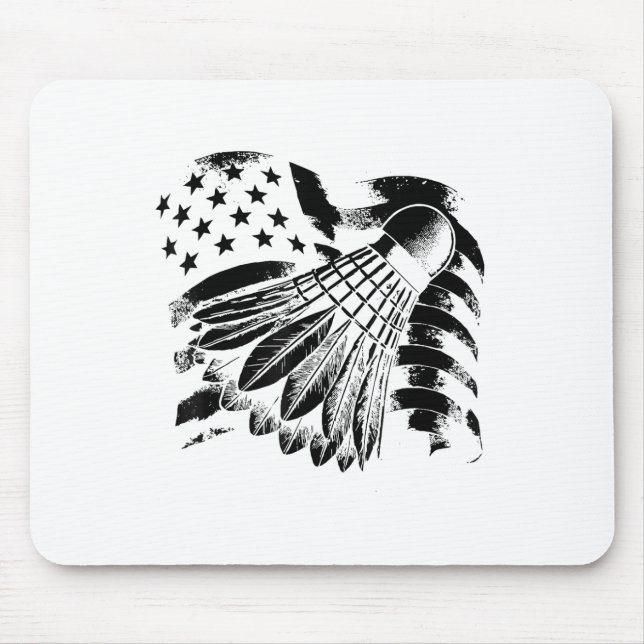 Evolution Badminton Player Shuttle Racket  Mouse Pad (Front)