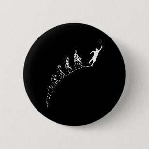 Evolution Badminton Shuttle Art Sports 6 Cm Round Badge