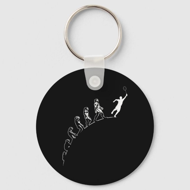 Evolution Badminton Shuttle Art Sports  Key Ring (Front)