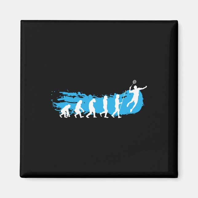 Evolution Badminton Shuttle Badminton Player Gift  Magnet (Front)