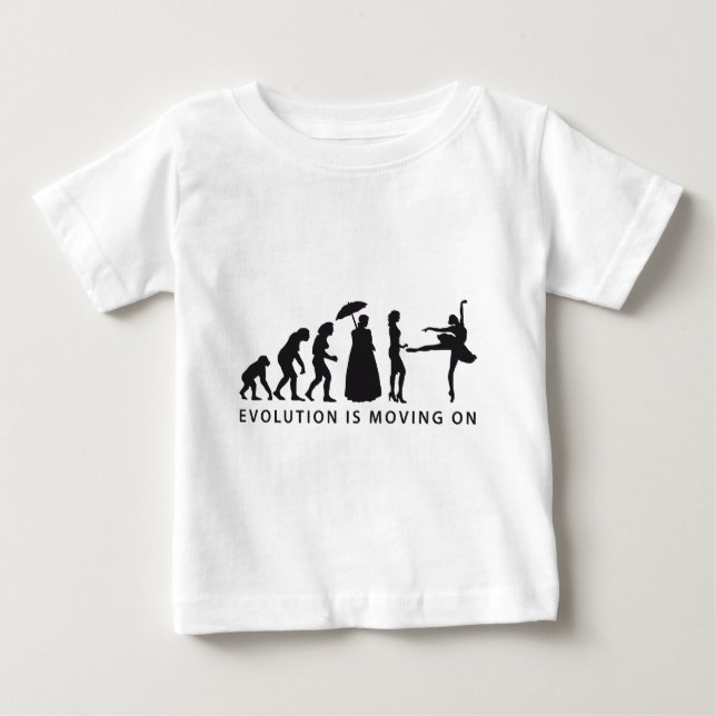 evolution ballet baby T-Shirt (Front)