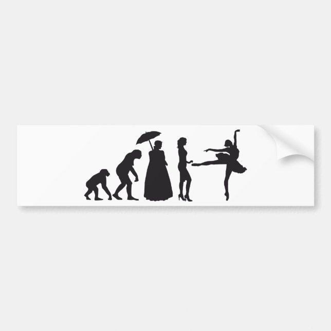 evolution ballet bumper sticker (Front)