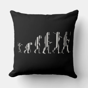 EVOLUTION BAR CODE Darwin Barcode Pattern Design Cushion