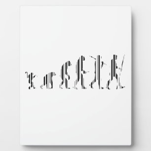 EVOLUTION BAR CODE Darwin Barcode Pattern Design Plaque