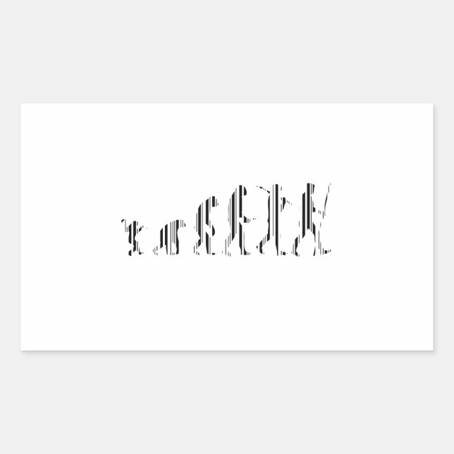 EVOLUTION BAR CODE Darwin Barcode Pattern Design Rectangular Sticker (Front)
