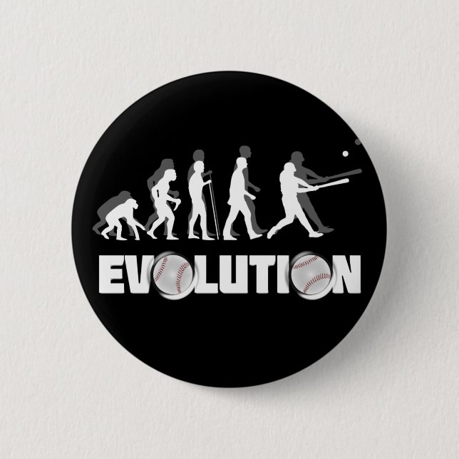 Evolution Baseball 6 Cm Round Badge (Front)