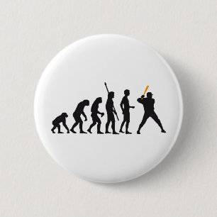 evolution baseball 6 cm round badge