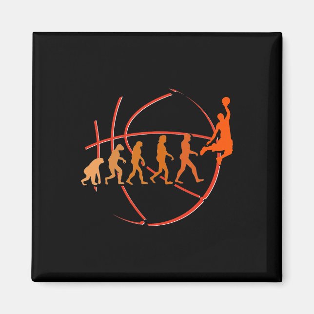 Evolution Basketball Player  Ball Game  Hoops  Magnet (Front)
