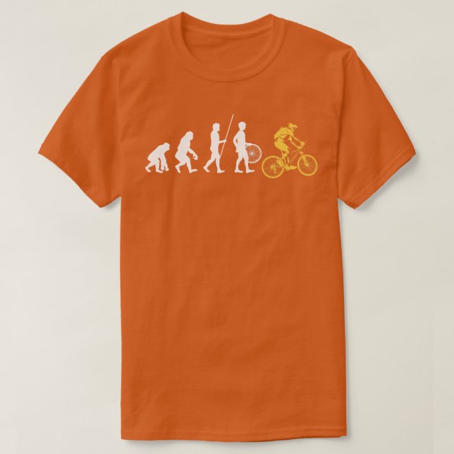 Evolution Biker Bicycle T-Shirt (Design Front)