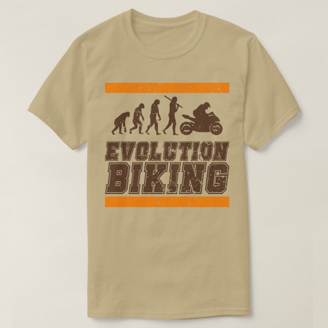 Evolution Biking Motorcycle Street Speed T-Shirt (Design Front)