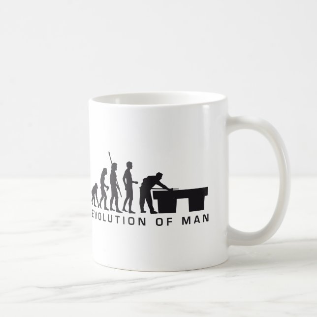 evolution billiard coffee mug (Right)