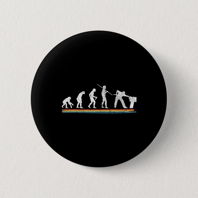 Evolution Billiards Funny Vintage  6 Cm Round Badge (Front)